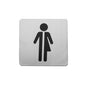 Linnea - Door Sign, Satin Stainless Steel - Satin Stainless Steel