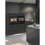 Built-In 1-Zone Wine, With Black Glass Pull-Down Door