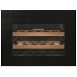 Liebherr - Built-In 1-Zone Wine, With Black Glass Pull-Down Door - Silver