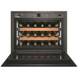 Built-In 1-Zone Wine, With Black Glass Pull-Down Door