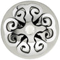 Linkasink - Hawaiian Quilt Grid Strainer - White Stone Screw, No Overflow - Satin Smooth Stainless Steel