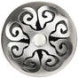 Linkasink - Hawaiian Quilt Grid Strainer - White Stone Screw, No Overflow - Satin Smooth Stainless Steel