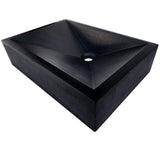 Linkasink - RIDER: Concrete Rectangle Sloped Sink - Black Concrete