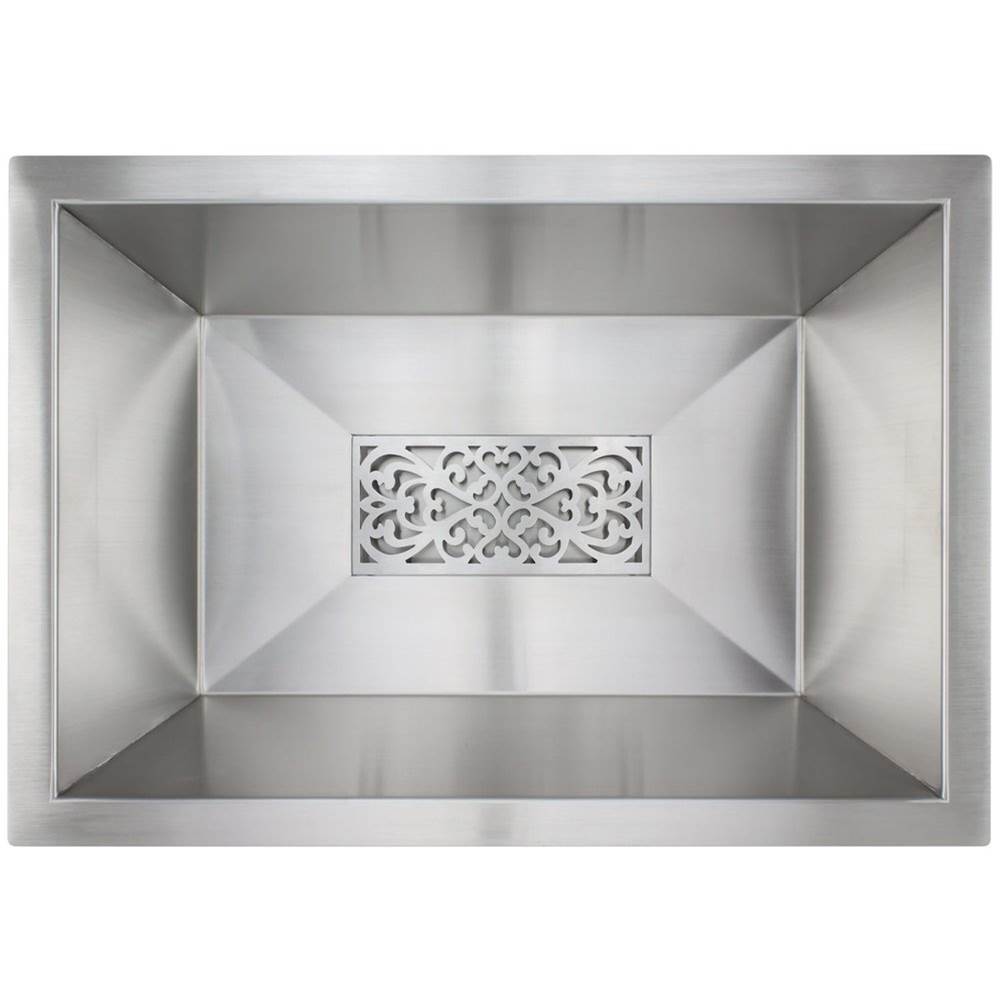 Linkasink - Filigree - Decorative Grate for AC05 - 7.5 in x 3.5 in x 1/4 in  - BLK CHRM STN - Black Satin