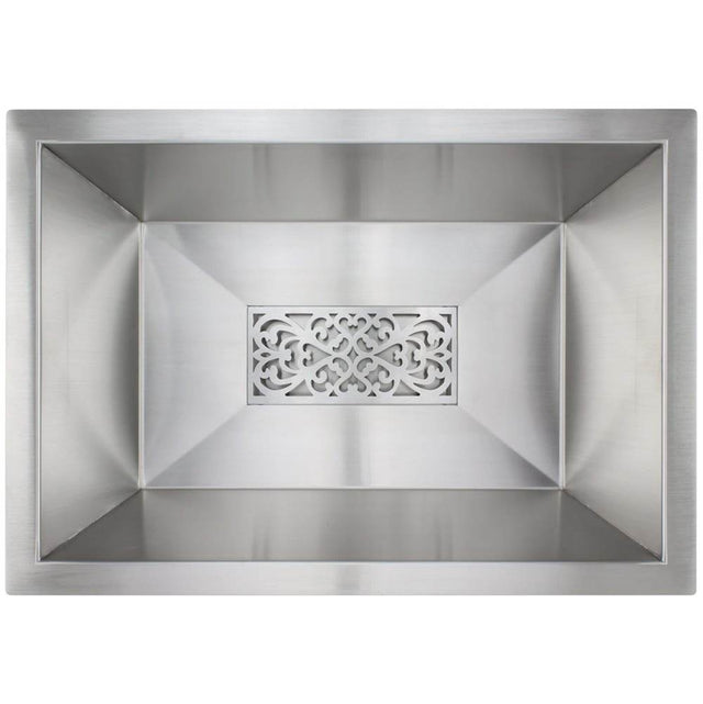 Linkasink - Filigree - Decorative Grate for AC05 - 7.5 in x 3.5 in x 1/4 in  - BLK CHRM STN - Black Satin