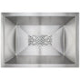 Linkasink - Filigree - Decorative Grate for AC05 - 7.5 in x 3.5 in x 1/4 in  - BLK CHRM STN - Black Satin