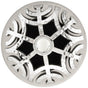 Linkasink - Maze Grid Strainer - Polished Hammered Finish..White Stone Screw, No Overflow - Polished Hammered Stainless Steel