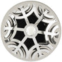 Linkasink - Maze Grid Strainer - Polished Smooth Finish..White Stone Screw, With Overflow - Polished Smooth Stainless Steel