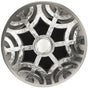 Linkasink - Maze Grid Strainer - Satin Hammered Finish..White Stone Screw, No Overflow - Satin Hammered Stainless Steel