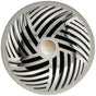 Linkasink - Herringbone Grid Strainer - White Stone Screw, No Overflow - Polished Smooth Stainless Steel