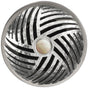 Linkasink - Herringbone Grid Strainer - White Stone Screw, With Overflow - Satin Hammered Stainless Steel