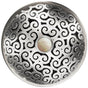 Linkasink - Swirl Grid Strainer - White Stone Screw, No overflow - Satin Smooth Stainless Steel