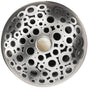 Linkasink - Loop Grid Strainer - White Stone Screw, No Overflow - Satin Smooth Stainless Steel