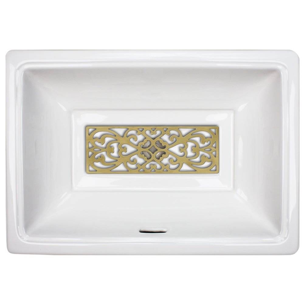Linkasink - Filigree -Tiffany Grate Satin Unlacquered Brass - Satin Unlacquered Brass