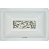Linkasink - Leaves - Tiffany Grate Polished White Bronze - Polished White Bronze
