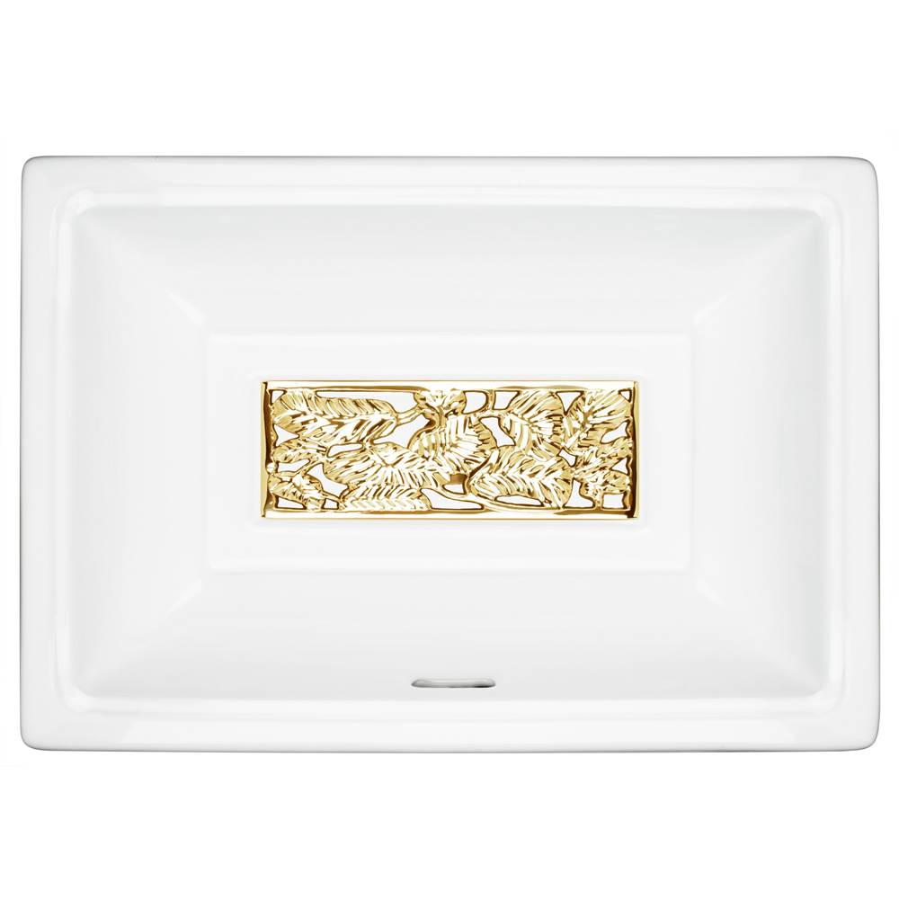 Linkasink - Leaves - Tiffany Grate Satin White Bronze - White Bronze