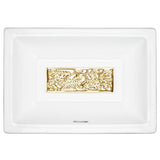 Linkasink - Leaves - Tiffany Grate Satin White Bronze - White Bronze