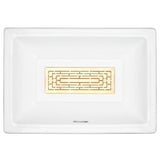 Linkasink - Labyrinth - Tiffany Grate, Satin One Side Polished On Other - Satin Unlacquered Brass