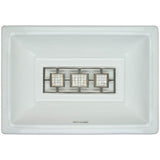 Linkasink - Mosaic Triptych - Tiffany Grate Satin White Bronze - White Bronze