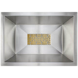 Linkasink - Medium Hawaiian Quilt Grate - Satin Unlacquered Brass