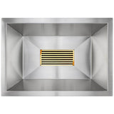 Linkasink - Medium Square Steel Bars Grate - Polished Unlacquered Brass