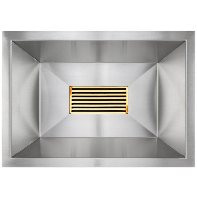 Linkasink - Medium Square Steel Bars Grate - Polished Unlacquered Brass