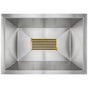 Linkasink - Medium Square Steel Bars Grate - Polished Unlacquered Brass