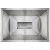 Linkasink - Medium Square Steel Bars Grate - Polished Stainless Steel