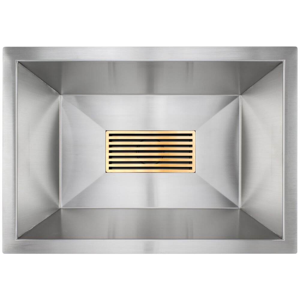 Linkasink - Medium Square Steel Bars Grate - Satin Unlacquered Brass