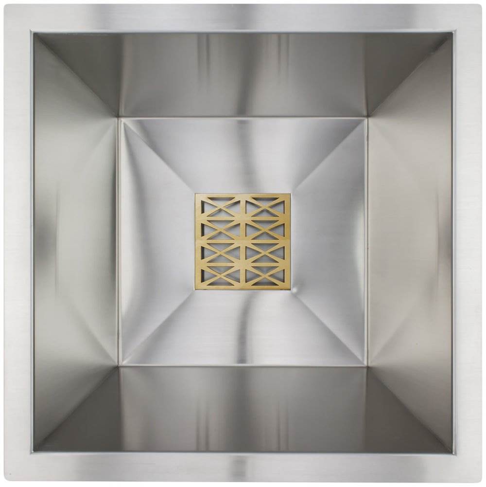 Linkasink - Small Spoke Grate - Satin Unlacquered Brass