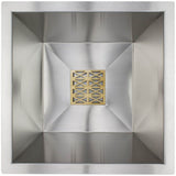 Linkasink - Small Spoke Grate - Satin Unlacquered Brass