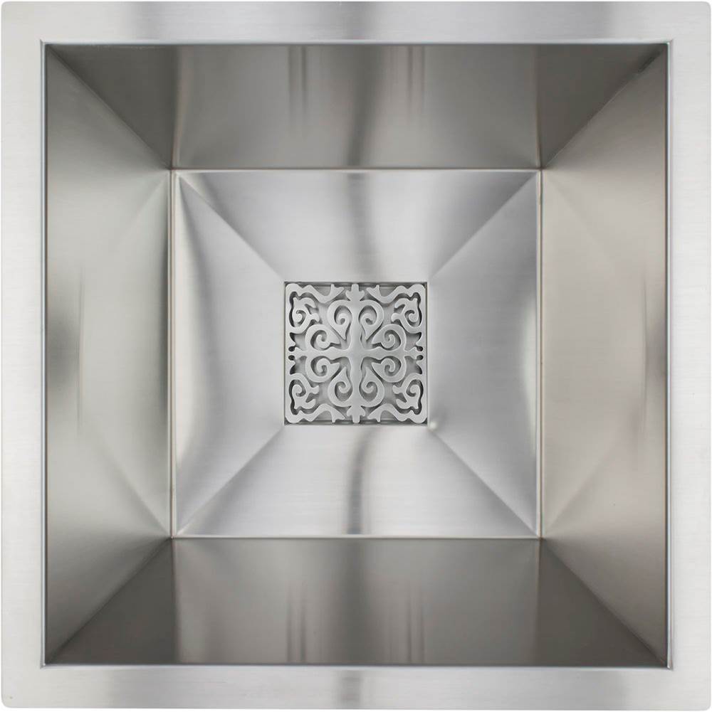 Linkasink - Small Hawaiian Quilt Grate - Satin Unlacquered Brass