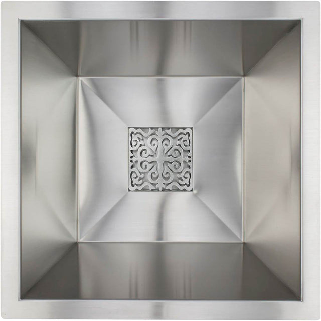 Linkasink - Small Hawaiian Quilt Grate - Satin Unlacquered Brass