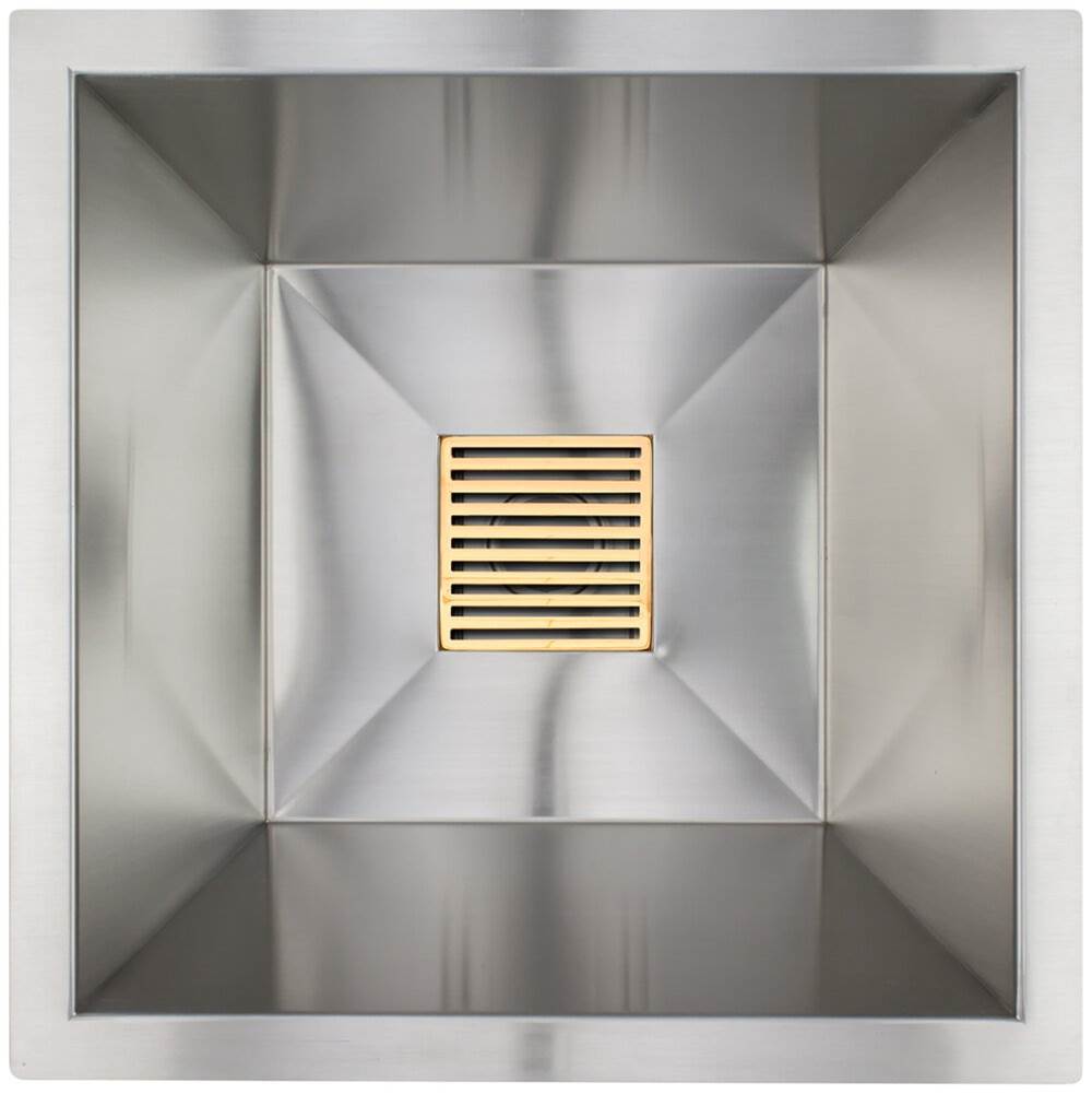 Linkasink - Small Square Steel Bars - Polished Unlacquered Brass