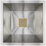 Linkasink - Small Square Steel Bars - Polished Unlacquered Brass