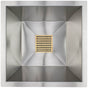 Linkasink - Small Square Steel Bars - Polished Unlacquered Brass