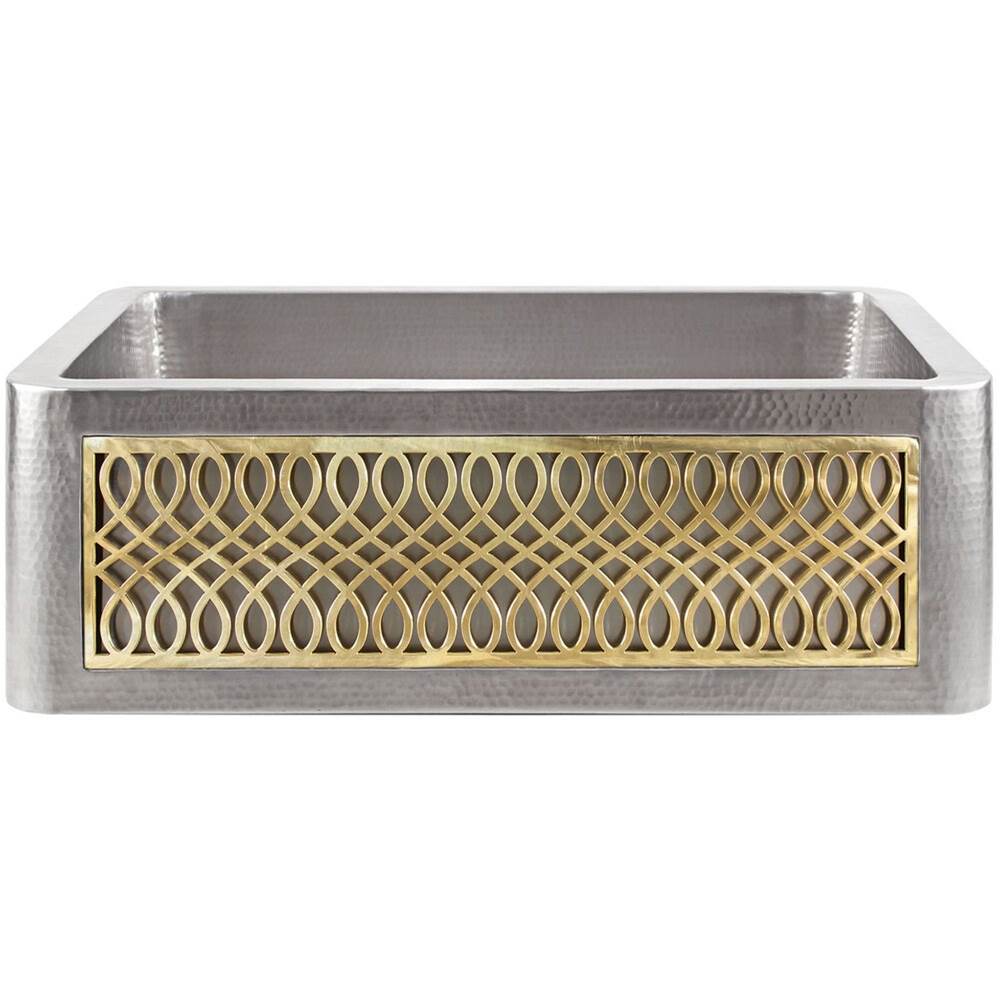 Linkasink - Panel - Lyre  - Polished Unlacquered Brass - Polished Unlacquered Brass