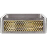 Linkasink - Panel - Lyre  - Polished Unlacquered Brass - Polished Unlacquered Brass