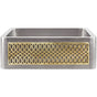 Linkasink - Panel - Lyre  - Polished Unlacquered Brass - Polished Unlacquered Brass