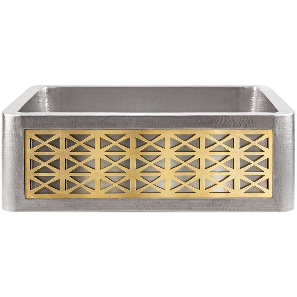 Linkasink - Panel - Spoke - Unlacquered Brass - Satin Unlacquered Brass