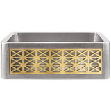 Linkasink - Panel - Spoke - Unlacquered Brass - Satin Unlacquered Brass
