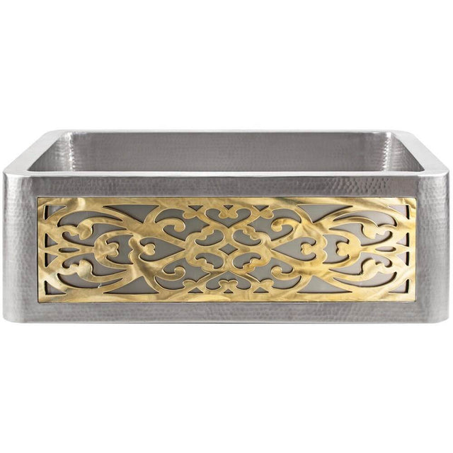 Linkasink - Panel - Filigree - Unlacquered Brass - Polished Unlacquered Brass