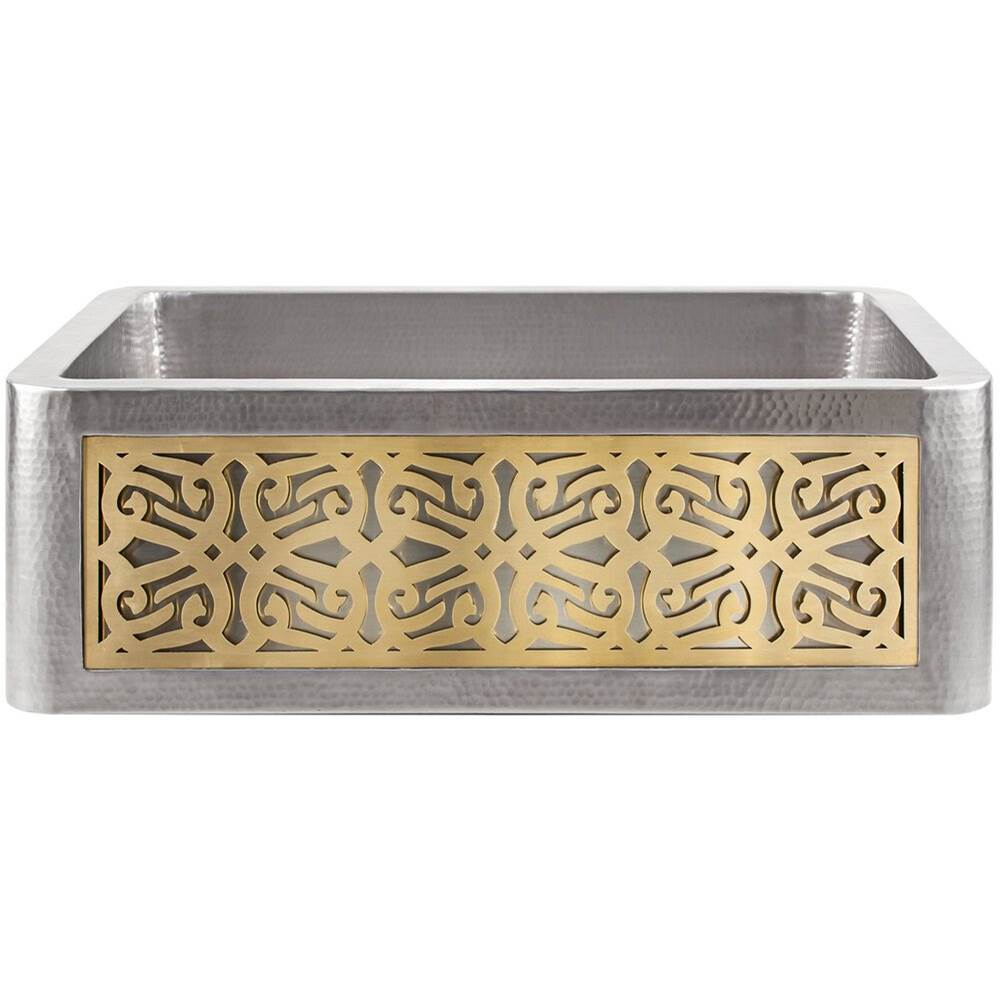 Linkasink - Panel - Tribal - Unlacquered Brass - Satin Unlacquered Brass