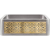Linkasink - Panel - Tribal - Unlacquered Brass - Satin Unlacquered Brass