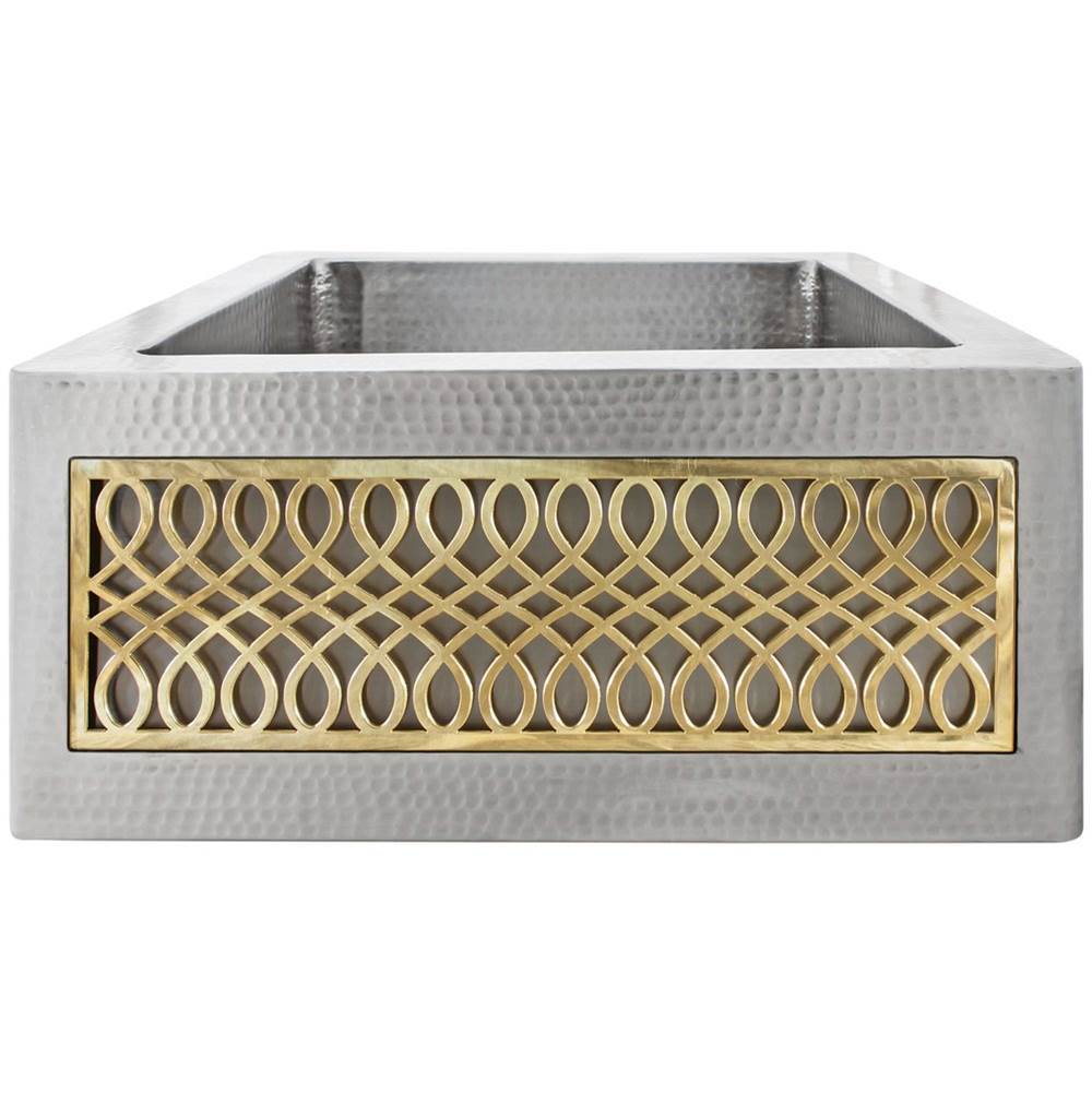 Linkasink - Panel  Small - Lyre  - Polished Unlacquered Brass - Polished Unlacquered Brass