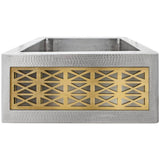 Linkasink - Panel  Small - Spoke - Satin Unlacquered Brass - Satin Unlacquered Brass