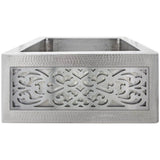 Linkasink - Panel  Small - Filigree - Satin Stainless Steel - Satin Stainless Steel