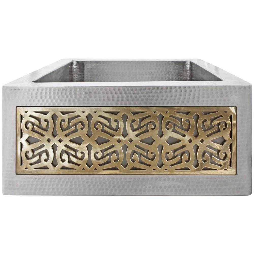 Linkasink - Panel  Small - Tribal - Polished Unlacquered Brass - Polished Unlacquered Brass