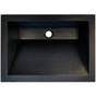 Linkasink - HENRY: Concrete Rectangle Sloped with Grate Recess Sink - Black Concrete