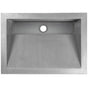 Linkasink - HENRY: Concrete Rectangle Sloped with Grate Recess Sink - Gray Concrete
